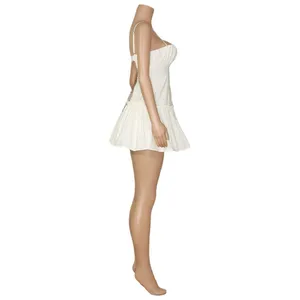 MAJORELLE Carly Cotton Poplin Mini Dress, White, XS thumbnail 8