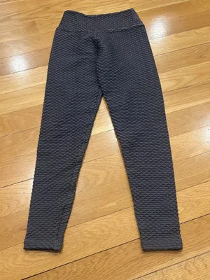 Booty by brabants Size One size fits all Women's Black Textured Activewear Leggi thumbnail 1