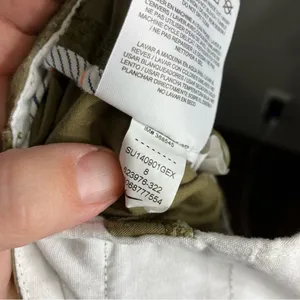 Nike cuffed shorts olive‎ green women’s size 8 casual summer neutral thumbnail 4