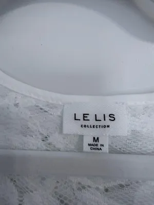 Le Lis White Floral Lace Tie Front Crop Top thumbnail 3
