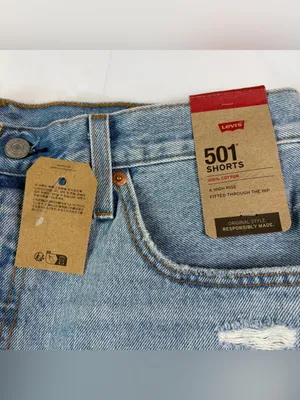 NWT Levi's 501 Women Size 31 High Rise Distressed Button Fly Cut Off Jean Shorts thumbnail 7