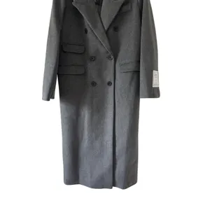 NWT Hot Fashion Gray Long Wool Blend Coat Double Breasted Maxi Coat M thumbnail 7