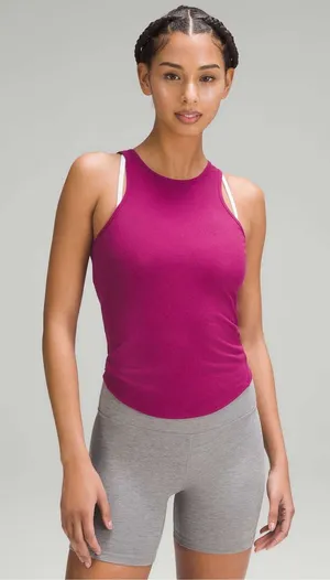 Lululemon Modal Silk Twist-Back Yoga Tank Top – Magenta Purple – 6 thumbnail 1