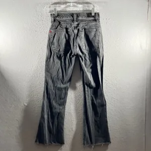 1240 | BDG 90s Bootcut‎ High Waisted Raw Hem Grunge Jeans Washed Black Women 24 thumbnail 2