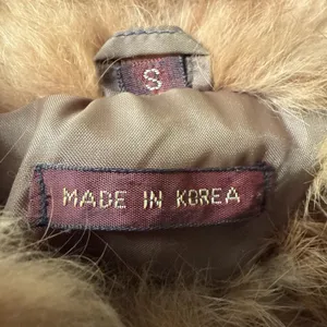 Vintage Genuine Rabbit Fur Coat Jacket Small Made In Korea Variegated RN66109 thumbnail 13