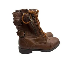 Red Circle Mid Calf combat boots‎ Women's Size 7 thumbnail 4