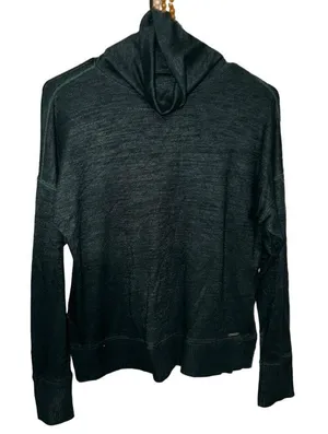abercrombie and fitch soft and‎ cozy long sleeve collared top - size small thumbnail 1