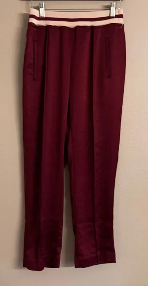 LITTLE MOON‎ | ARITZIA Satin Sweatpants Red thumbnail 1