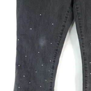 Madewell Jeans Womens‎ 28 Black Scattered Metallic Dot Cali Demi Boot K2484 thumbnail 2