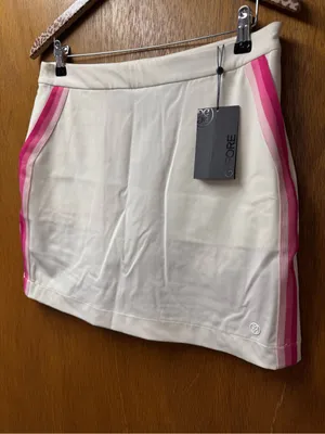 G/FORE Tech Tux 16" Skirt Golf Tennis Skort Side Stripe Pink White 8 NEW $155 thumbnail 9