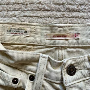 Levi’s 80s Mom Jeans 100% Cotton Ecru Size 24 thumbnail 5