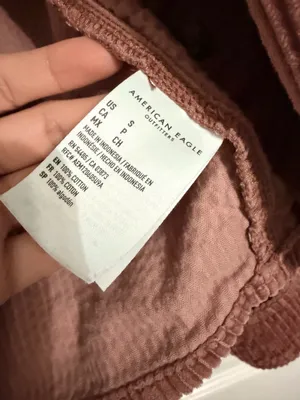 Corduroy Button-Up American Eagle thumbnail 3