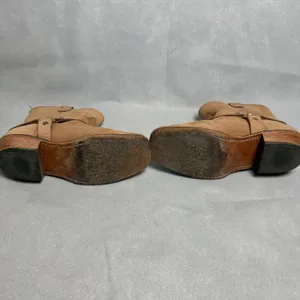Double H Tan Leather Harness Boots Square Toe Western Ankle Booties Womens thumbnail 8