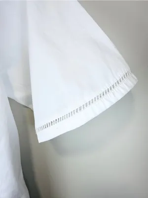 Madewell White Cotton Midi Dress NWT XXS Collared Poplin Slip Lined Summer thumbnail 11