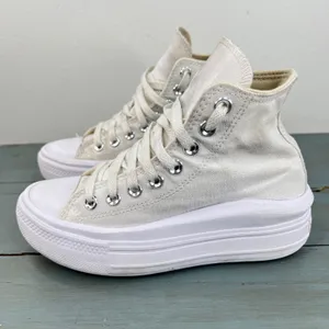 Converse Chuck Taylor All Star Move White Platform High Top Sneakers Womens 5 thumbnail 3