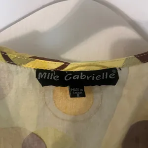 FINAL PRICE Mlle Gabrielle Yellow and Brown Polka Dot Midi Dress thumbnail 4