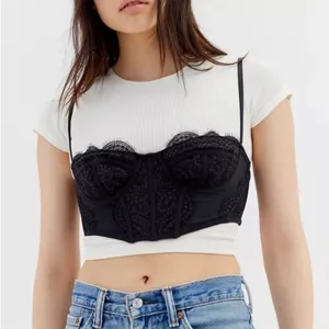 DONATE SALE NWT Out From Under Modern Love Ribcage Corset NWT Size M - Black thumbnail 1
