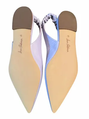 Sam Edelman Misty Lilac Pointed Toe Leather Slingback Flat Shoes(Size 8.5M) thumbnail 5