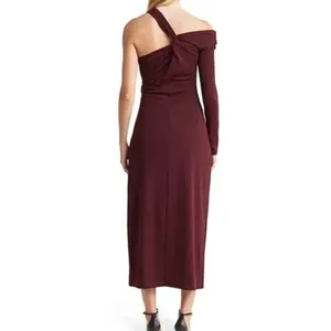 Nicholas Chloe Stretch‎ Jersey One Shoulder Midi Dress 8 Cocktail Formal Party thumbnail 2