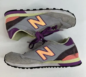 New Balance Women’s 9.5 B 515 Sneakers WL515MNF Gray Purple Casual Classic Shoes thumbnail 4