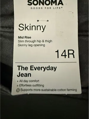 Sonoma The Everyday Jean Women's Size 14 Skinny Mid-Rise Cutoff Streetwear Urban thumbnail 8
