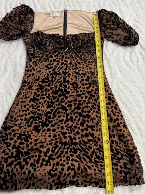 House of CB Athena Leopard Burnout Velvet Corset Mini Dress XS thumbnail 6