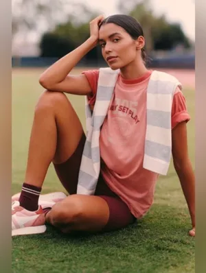 Anthropologie Daily Practice Runner Cotton Blend Tee Size XXS NWT thumbnail 4