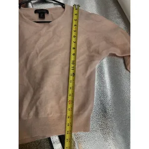Tahari 100% 2 Ply Cashmere Pull Over Sweater Blush Pink‎ Small Winter Soft thumbnail 4
