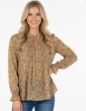 LOFT floral top size medium thumbnail 1