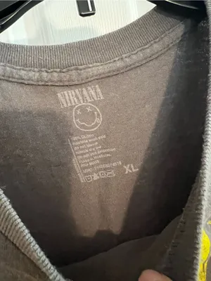 NIRVANA Black Short Sleeve Graphic Tee with Yellow Logo thumbnail 3