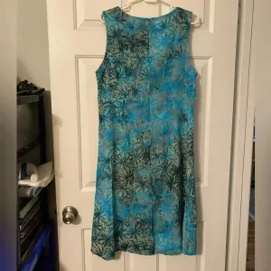 Sleeveless‎ Tank Teal Black Olive Green Floral Dress XL *NWT* thumbnail 2