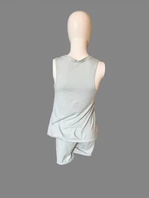 Hurley Light Blue Striped Logo Tank & Short Set thumbnail 2