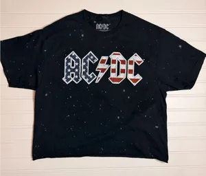 AC/DC Dark Tee with White Logo thumbnail 1