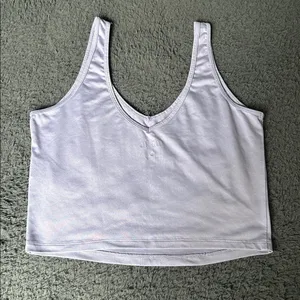 Hollister size large light purple v neck cropped tank thumbnail 2