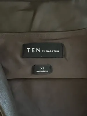 Aritzia Babaton Brown VEGAN Leather Crop Top thumbnail 7