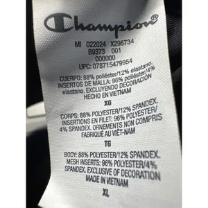 Champion The Curvy Sports Bra Black Moderate Support Racerback B9373 XL New thumbnail 4