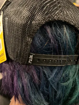 Blue Plush Baseball Cap with Cartoon Patch thumbnail 5