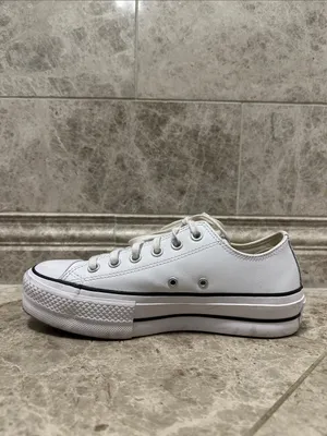 Converse Chuck Taylor All Star Leather Platform Sneaker White Size 7.5 thumbnail 8