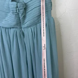 NEW Lulus Leora Light Blue Plunging Chiffon Pleated Tiered Maxi Dress Small thumbnail 10