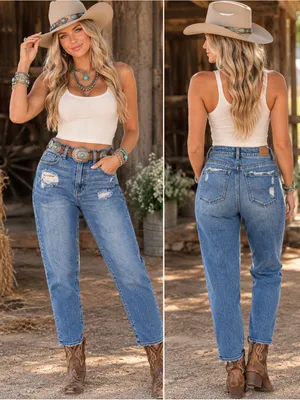 American Eagle Distressed High-Rise Mom Straight Jeans 00/25 thumbnail 2