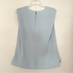 Ted Baker Blue V Neck Formal Tank Top thumbnail 4
