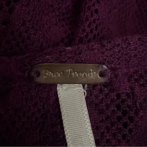 Free People maroon and Black enroidered sheer Jocelyn tunic top thumbnail 16