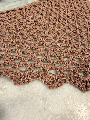 Handmade Crochet Bandana Head Scarf Cotton Boho Triangle Wrap Fest Cottagecore thumbnail 2