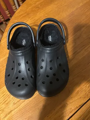 Dual comfort crocs black with fur lining Unisex M8 W10 thumbnail 2