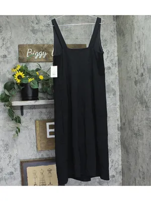 A New Day Ponte Knit Sleeveless Square Neck Midi Dress 94435280 Black L thumbnail 2