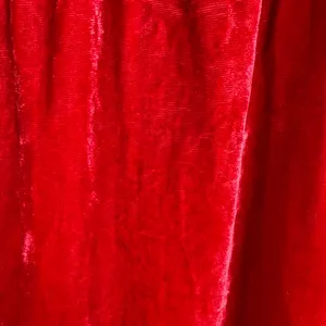Modcloth Women’s Red Velvet Mini Dress Smocked Puff Sleeve Coquette NWT L thumbnail 6