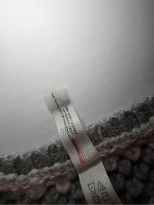 Aeropostale Pink and Gray Striped Cropped Crewneck Sweater thumbnail 3