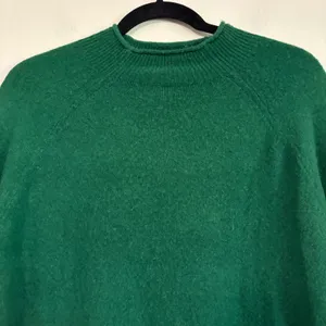 J.Crew Emerald Green rollneck‎ Crewneck wool blend Sweater Small Pullover thumbnail 2