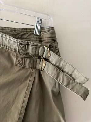 Anthropologie Hei Olive Green Cargo Utility‎ Skort thumbnail 4