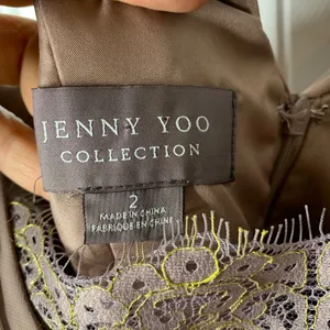 BHLDN Jenny Yoo lace mocha mousse‎ bridesmaid maxi dress size 2 wedding guest thumbnail 9